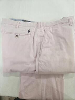 Polo Ralph Lauren Pink Chino Pants Men's 38x30 Stretch Straight Fit Cotton